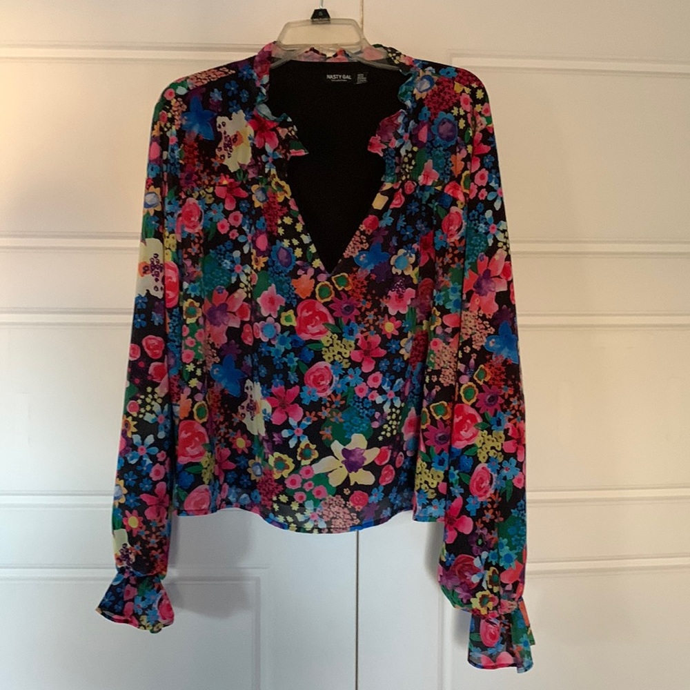 Nasty Gal Floral blouse